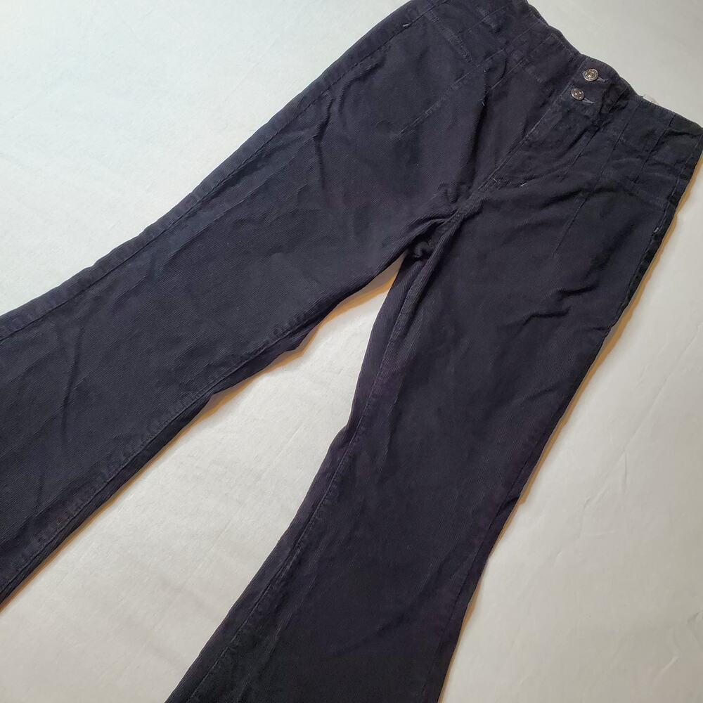 Free People We the Free Women's Size 29 Jayde Cord Flare Corduroy Pants Black